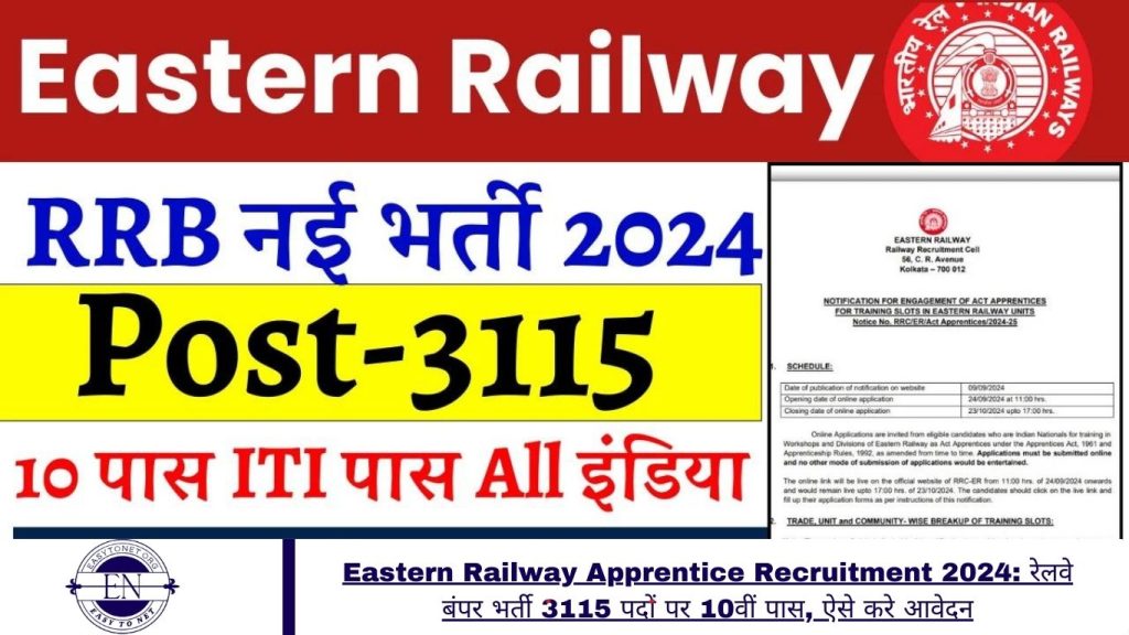 Eastern Railway Apprentice Recruitment 2024