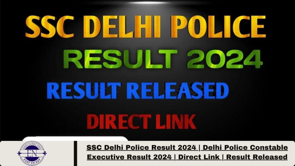 SSC Delhi Police Result 2024