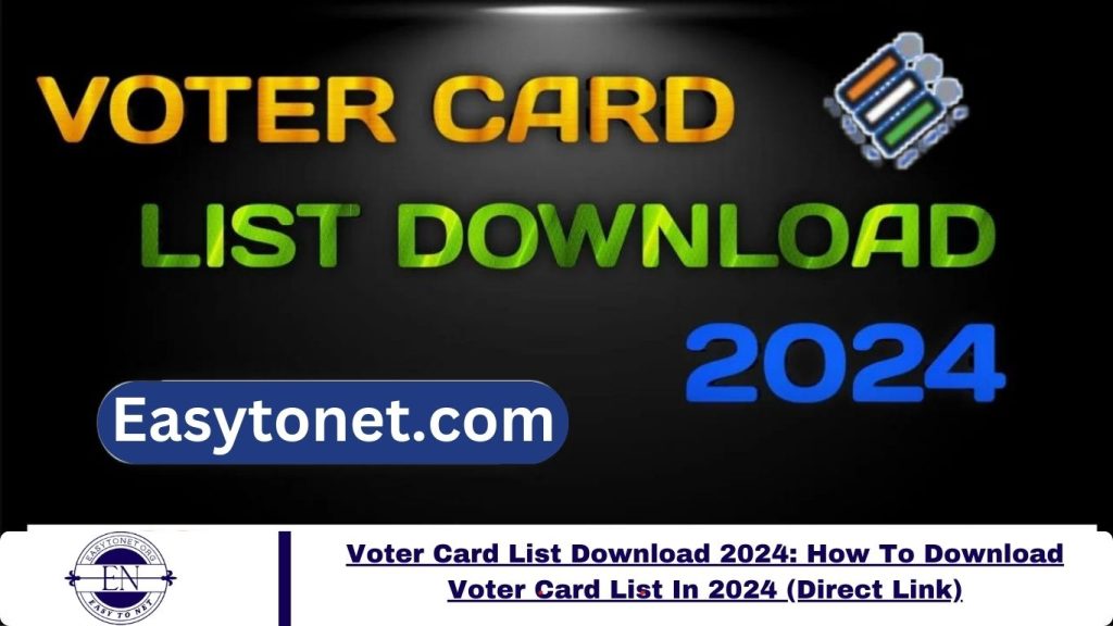 Voter Card List Download 2024