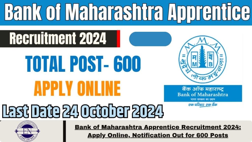 Bank of Maharashtra Apprentice Recruitment 2024