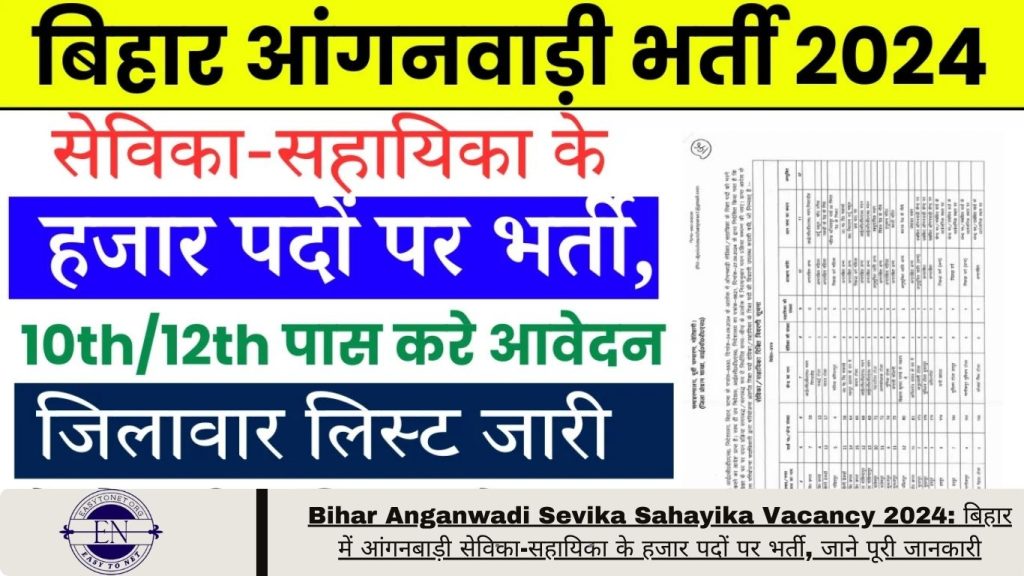 Bihar Anganwadi Sevika Sahayika Vacancy 2024 (1)