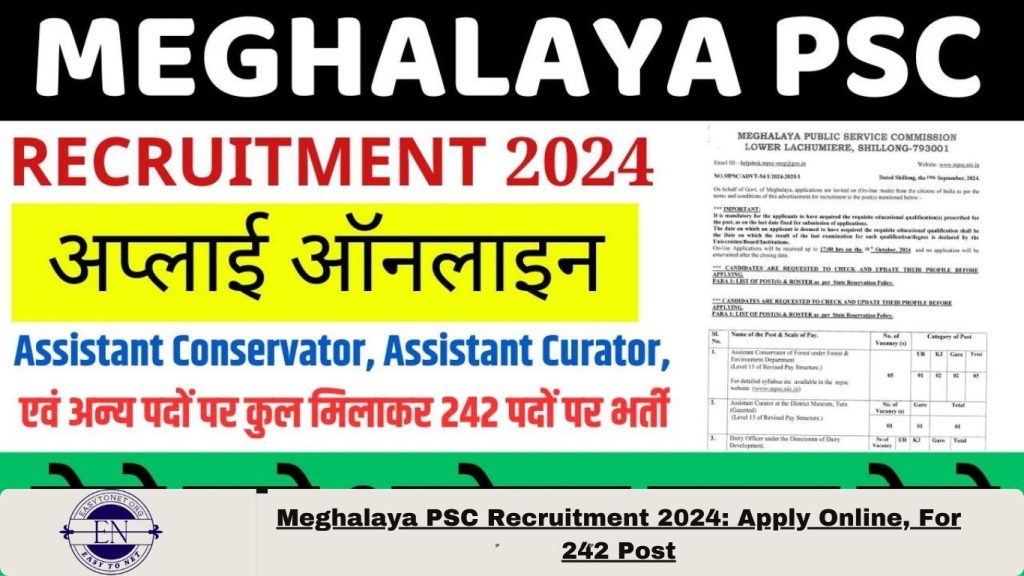 Meghalaya PSC Recruitment 2024