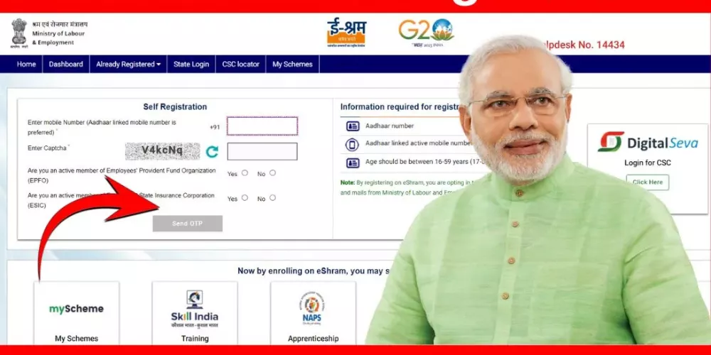 E Shram Card Registration